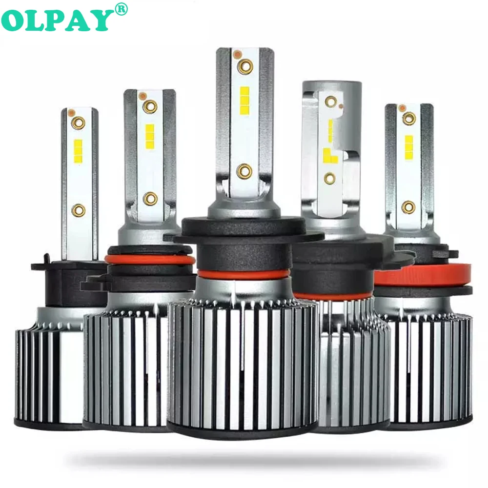 OLPAY 2 шт. автомобилей головной светильник H7 светодиодный H4 H1 H3 H8 H9 H11 9005 HB3 9006 HB4 9012 100W