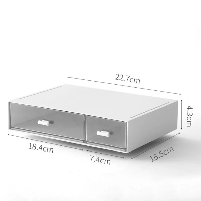 

3PCS Compartment Drawer Storage Box Cosmetic Storage Office Desk Stationery Finishing Box