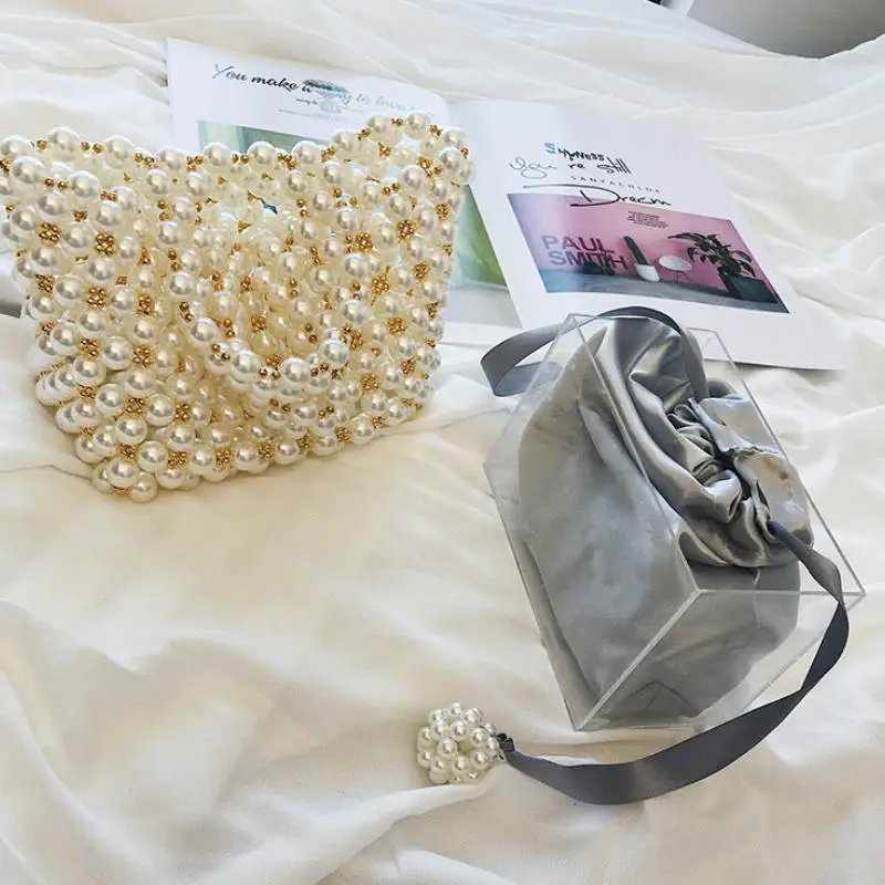 Женская винтажная Сумка-тоут из искусственного жемчуга с бусинами | Багаж и сумки
