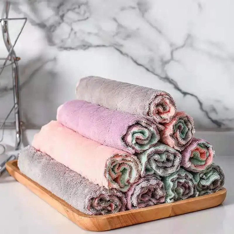 

Супервпитывающее кухонное полотенце, мягкая ткань из микрофибры, не прилипает, тряпка для мытья посуды, бытовое кухонное полотенце