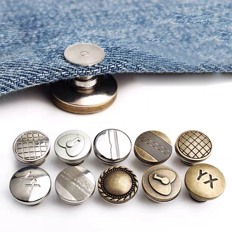 Модернизированные высококачественные пуговицы для талии без гвоздей Съемная