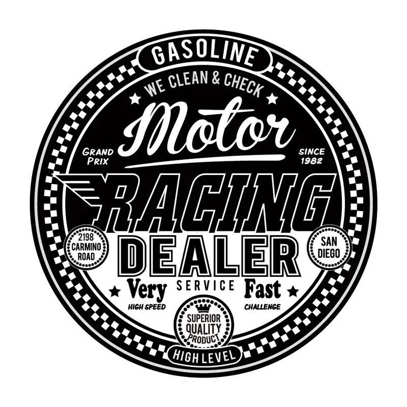 

Racing Racing Sticker Motorcycle Gasoline Oil Sticker Retro Vintage Biker