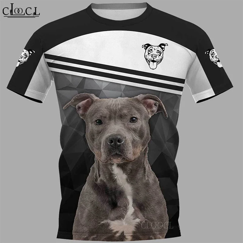 

CLOOCL 2021 Newest Pit Bull Terrier 3D Printed Men Women T Shirt Harajuku Summer Short Sleeve Casual Unisex Tops Drop Shipping