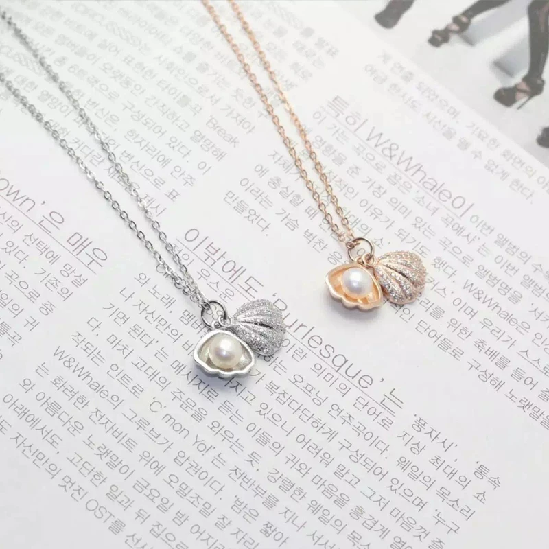 Modian Модные прозрачные цирконовая жемчужина в виде ракушки Ожерелье Подвески для