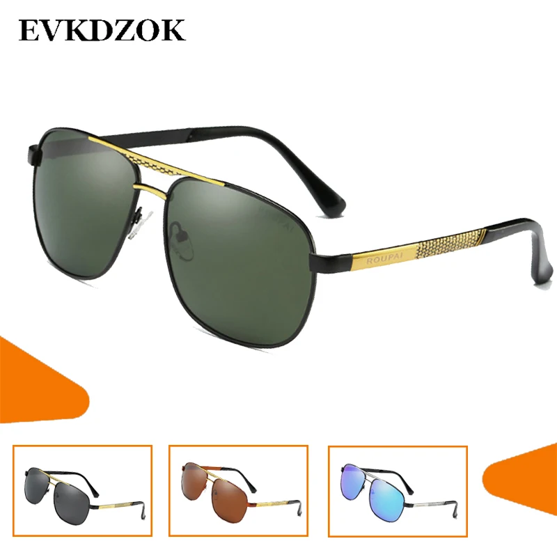 Винтажный пилот авиация стильные солнцезащитные очки с золотым обрамлением