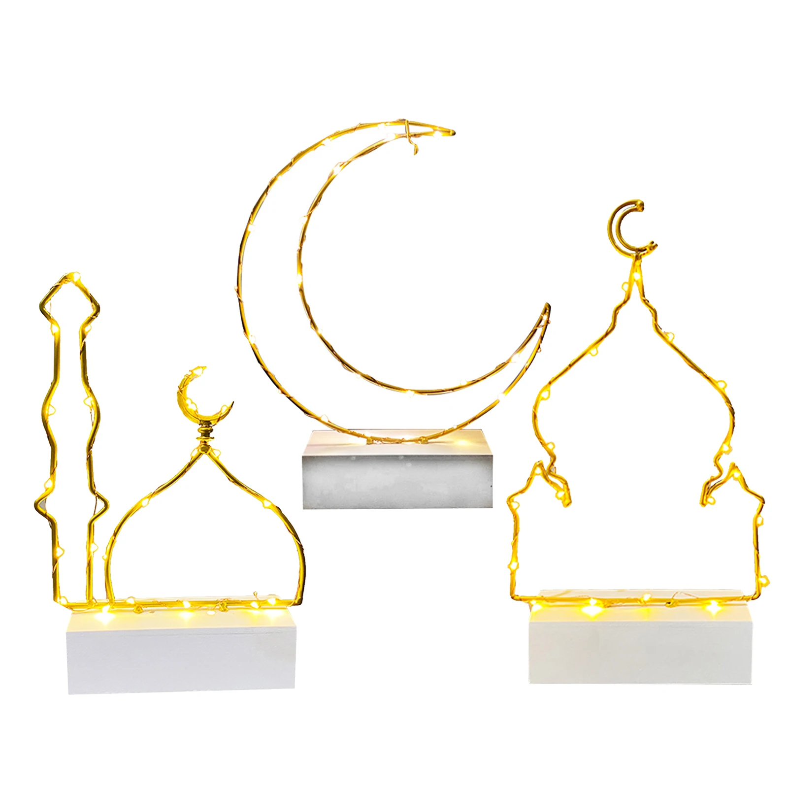 

Ramadan Eid Mubarak Decorations Night Light for Home Moon LED Lights Islam Muslim Party Supplies