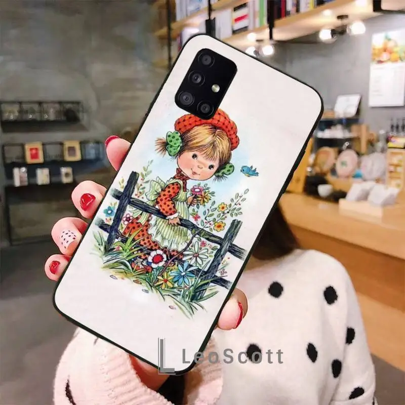 

Sarah Kay pattern Cute Phone Case For Samsung S6 S7 edge S8 S9 S10 e plus A10 A50 A70 note8 J7 2017
