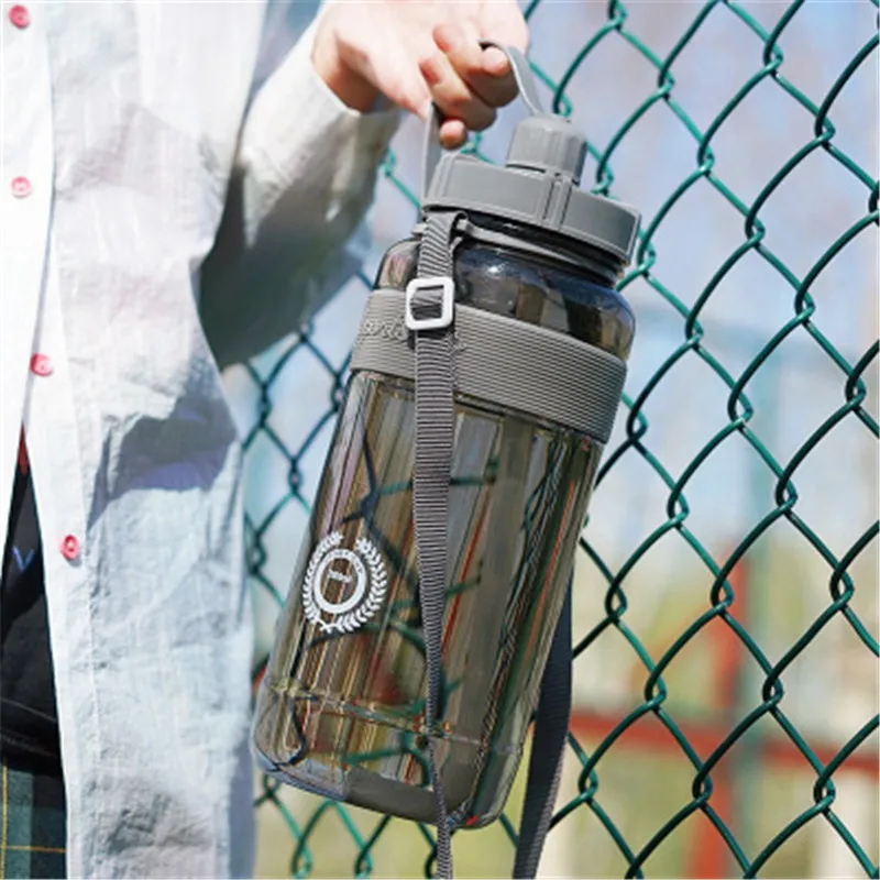 

1000/1500/2000ML Large Capacity Plastic Water Bottle with Straw Sports Bottle Fall Resistant Fitness BPA Free Gym Water Bottles