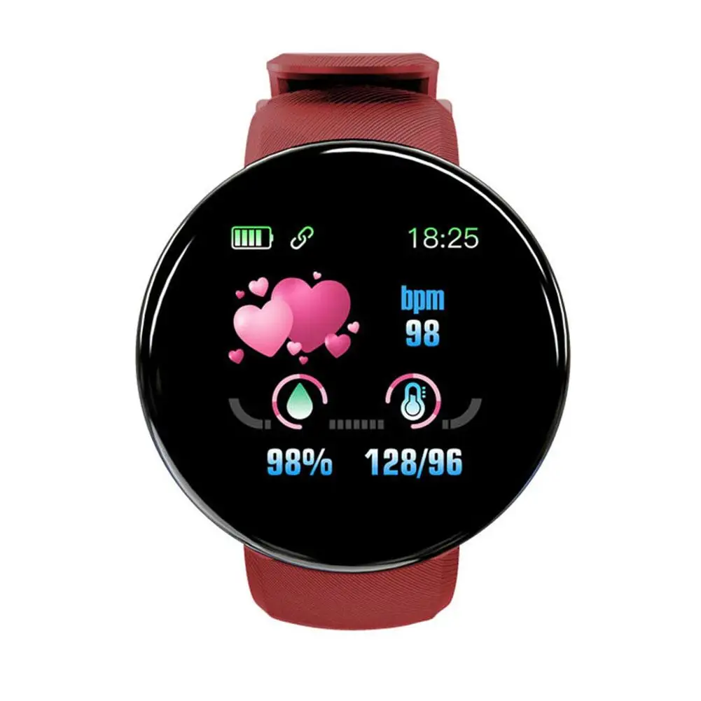D18 Смарт часы электронные для женщин кровяное давление монитор сердечного ритма