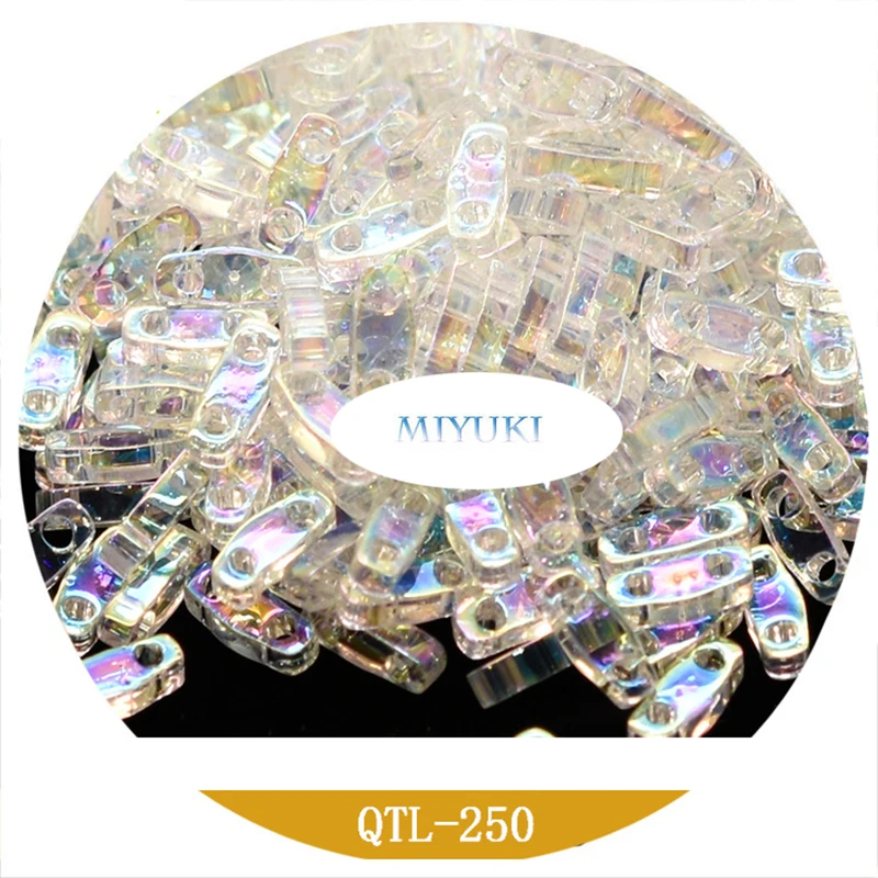 Импортируется из Японии Miyuki 1/4 Тила бусины 5*1 2*1 9 мм 12 Цвет Прозрачный серии Diplopore