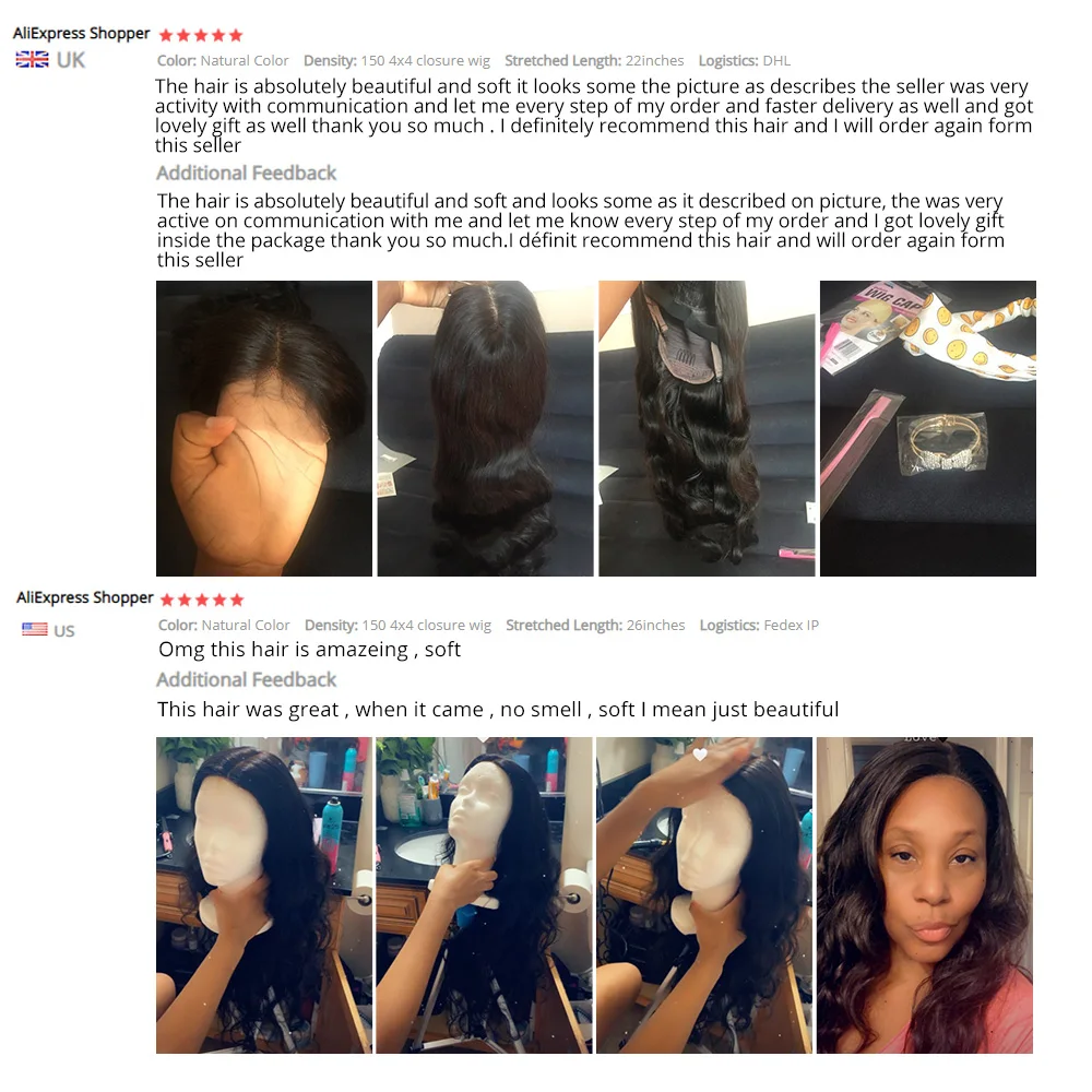 

4x4 Lace Closure Wig Body Wave Human Hair Wigs Pre Plucked Brazilian Hair Wig With Baby Hair For Women 2x4 Lace Wigs Curly Wig