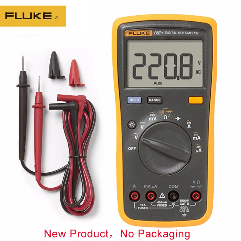 FLUKE 100% оригинал 12E + автоматический цифровой Диапазон мультиметр DMM AC/DC/диод/R/C