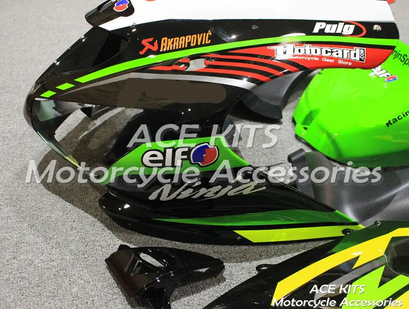 ABS мотоцикл обтекатель подходит для kawasaki Ninja ZX6R 599 636 2005 2006 кузов литья под давлением ACEKITS Магазин № 0177