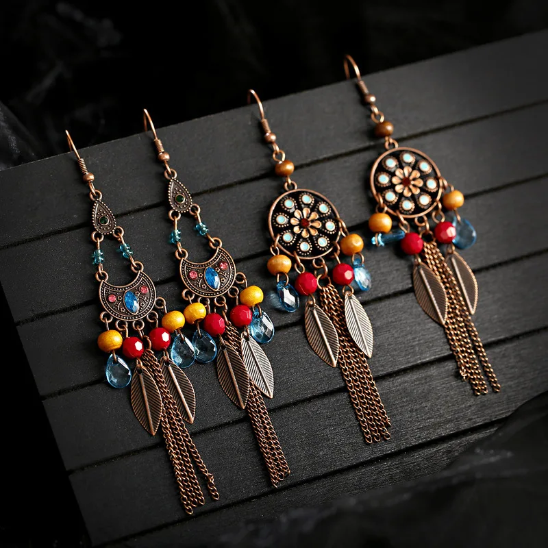 Винтажная Этническая бижутерия индийские серьги Jhumka с маленьким колокольчиком и