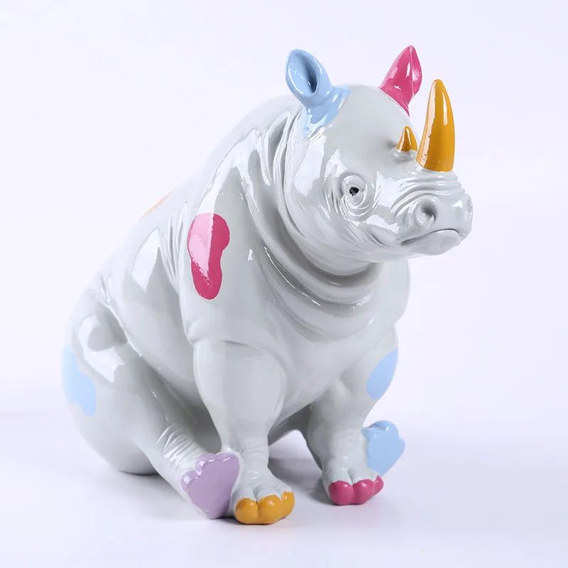 Изделия из смолы украшения дома креативный Европейский Стиль носорог Гостиная