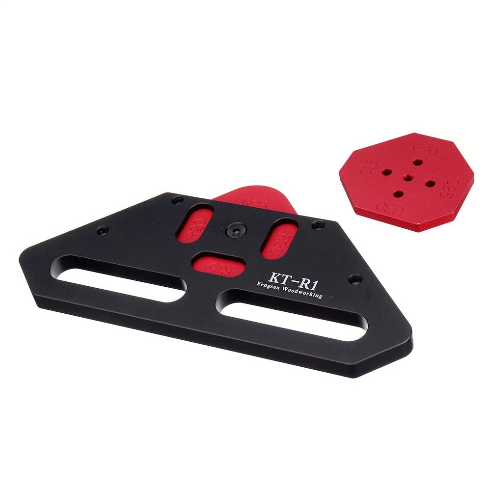 

Drillpro KE-R1 быстрой смены древесины Панель радиус R15-R30 C15-C30 быстрой джиг маршрутизатор Таблица бит DIY угловой шаблон деревообрабатывающий инст...