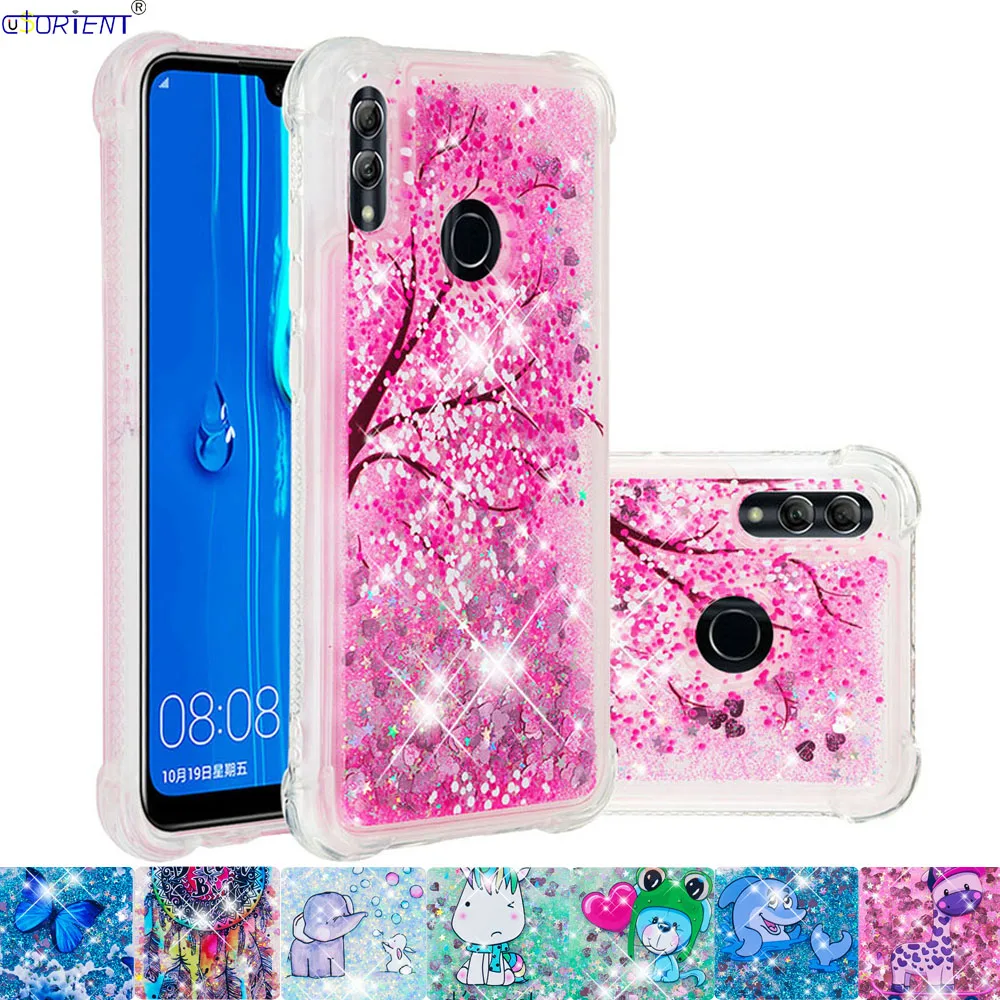 Блестящий чехол для Huawei Honor 10 Lite P Smart милый мягкий силиконовый бампер HRY LX1 POT LX1RU