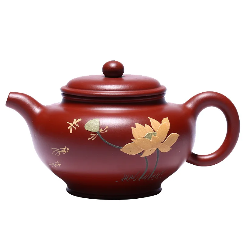 

Yixing Zisha teapot raw material Dahongpao lotus fragrance tea set gift