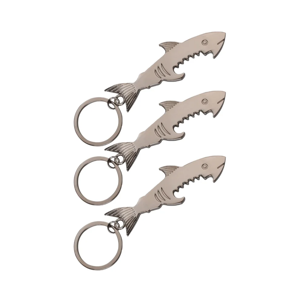 

3PCS Shark Shape Bottle Opener Creative Glossy Portable Handheld Cap Lifter Party Supplies for Party Home Bar Wedding