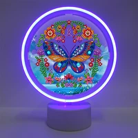 huacan diamond painting led lamp light special shaped handicraft 5d diy diamond embroidery christmas handmade gift