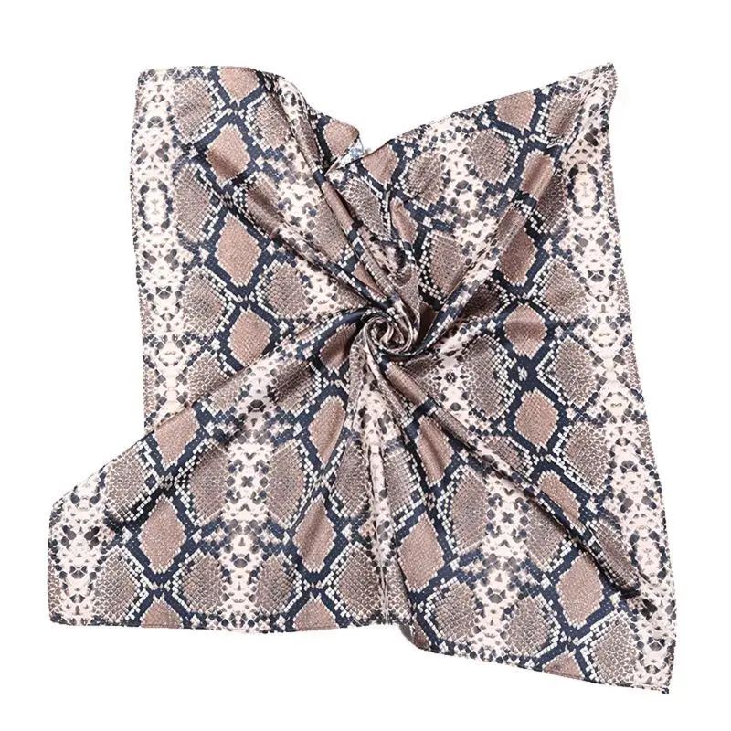 Женский атласный квадратный шарф в Корейском стиле винтажный офисный шейный