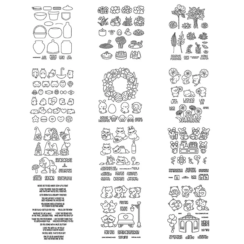 Металлические Вырубные штампы соответствующий прозрачный штамп милые животные