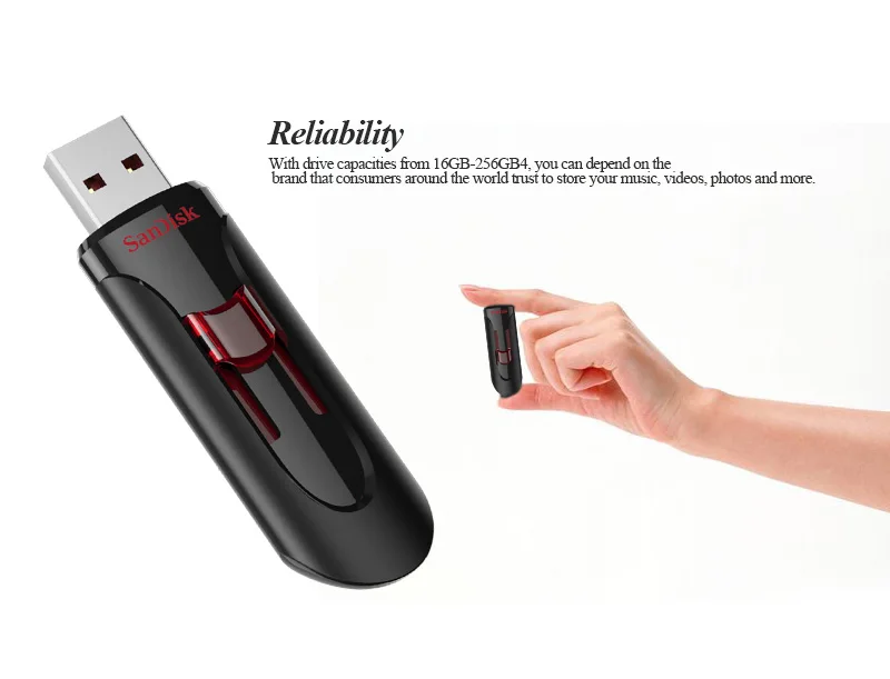 SanDisk CZ600 USB флеш-накопитель высокоскоростной 128 Гб 64 Гб USB 3,0 Флешка память 32 Гб 16 Гб Cruzer Glide Mini USB флешка