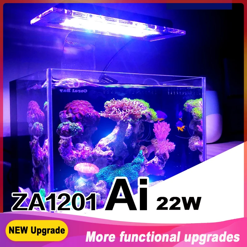 구매 Zetlight AQUQ 22W WIFI LED ZA1201AI 전체 스펙트럼 해수 산호 램프 APP 제어 빛을 통해. SPS LPS 일출 일몰
