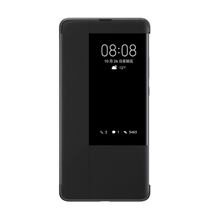 black Официальный huawei mate 20 X флип-чехол huawei mate 20 X Кожаный Чехол Smart Touch View Window Cover mate 20X чехол для телефона s - Цвет: black