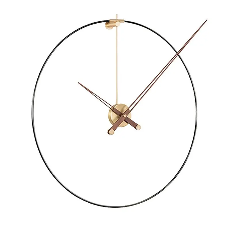 

Luxury 3d Miinimalist Wall Clock Modern Metal Wood Craetive Wall Watches Home Decor Living Room Reloj De Pared Wall Clocks Brief