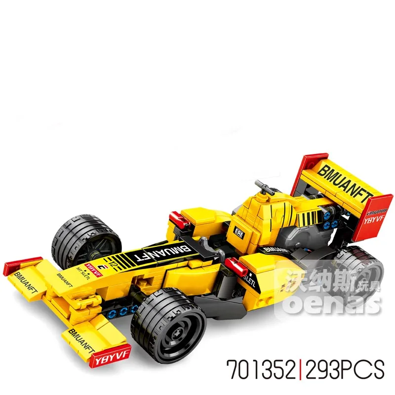 

SEMBO MOC City Technic Renault Racing car Building Block Technique Pullback Classic Racer Vehicles Toy Christmas Gift diy Toys