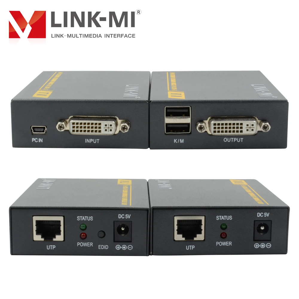 LINK MI 60 м KVM DVI UTP расширитель через одиночный CAT6 хомут для кабеля keboard мышь подходит