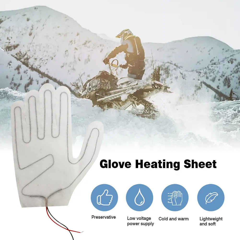 

Glove Heating Sheet Composite Fiber DC 7.4V USB Temperature Adjustment Electric Heating Pads For Winter Motorcycle Heated Gloves