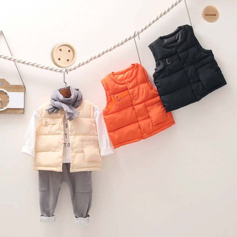 Новый модный детский жилет для мальчиков и девочек малышей детская одежда куртка