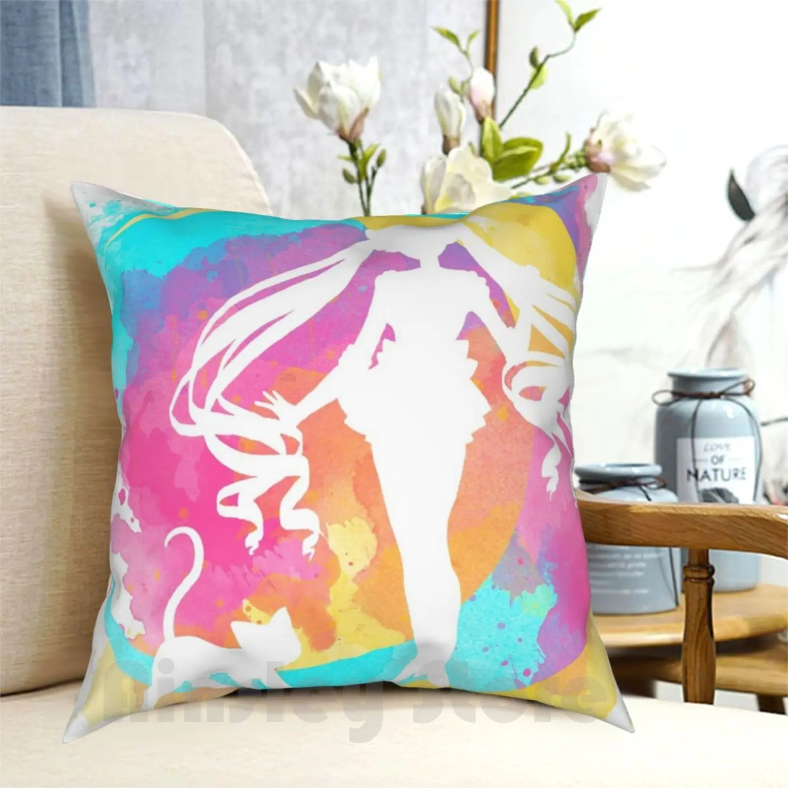 Наволочка Happy Guardian с рисунком Сейлор Мун мягкий чехол для дома кристалл луна