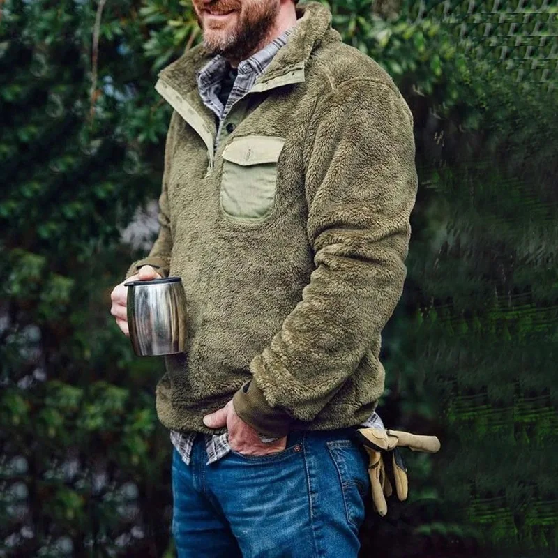 Мужская замшевая толстовка с круглым вырезом на осень/зиму | одежда