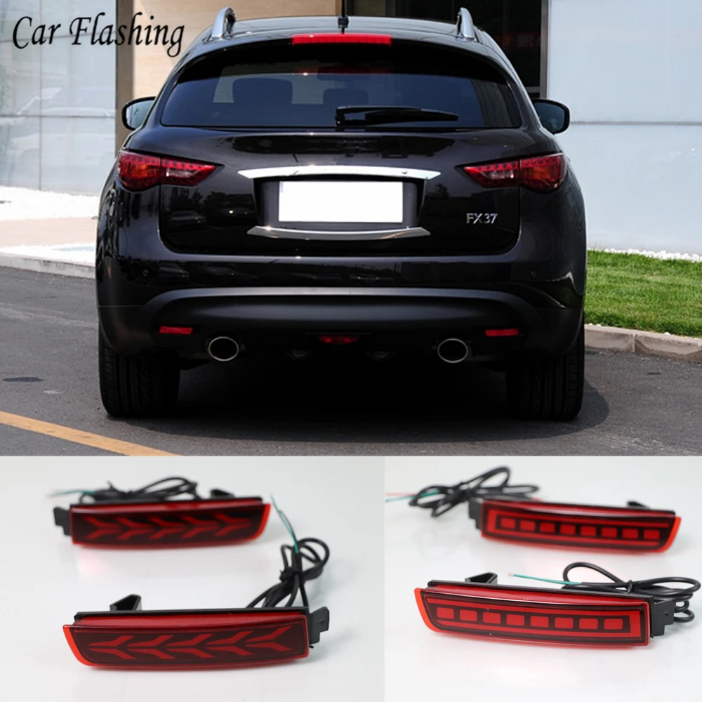 Автомобильная проблесковая 2 шт. Светодиодный отражатель задний противотуманный