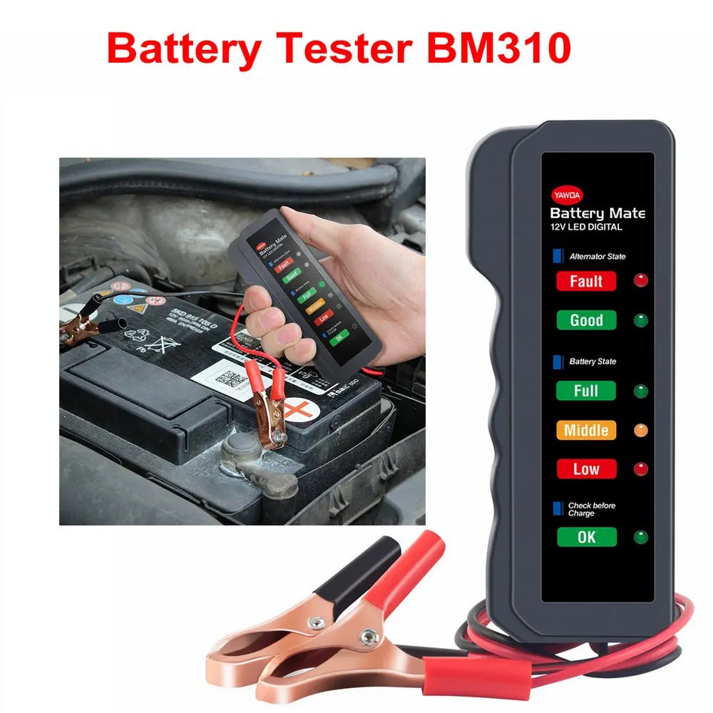 5 шт. Ediag 12 В автомобильная аккумуляторная батарея тест er BM310 ЖК цифровой анализатор автосистема анализатор