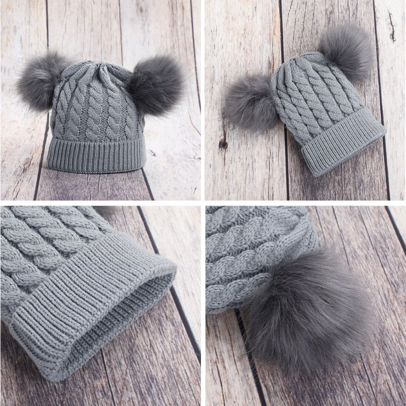 

Baby Stuff Pompom Hat Winter Knitted Kids Baby Girl Hat Warm Children Infant Beanie Cap Bonnet