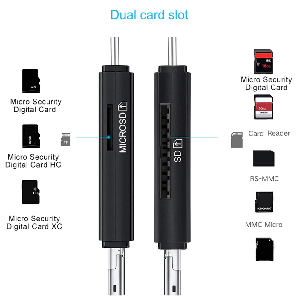 Type C Micro USB 3 в 1 OTG Кардридер высокоскоростной USB2.0 Универсальный TF/SD для Android