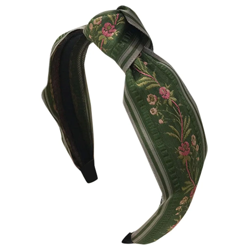 Женский обруч для волос с цветочной лентой повседневный в стиле Харадзюку