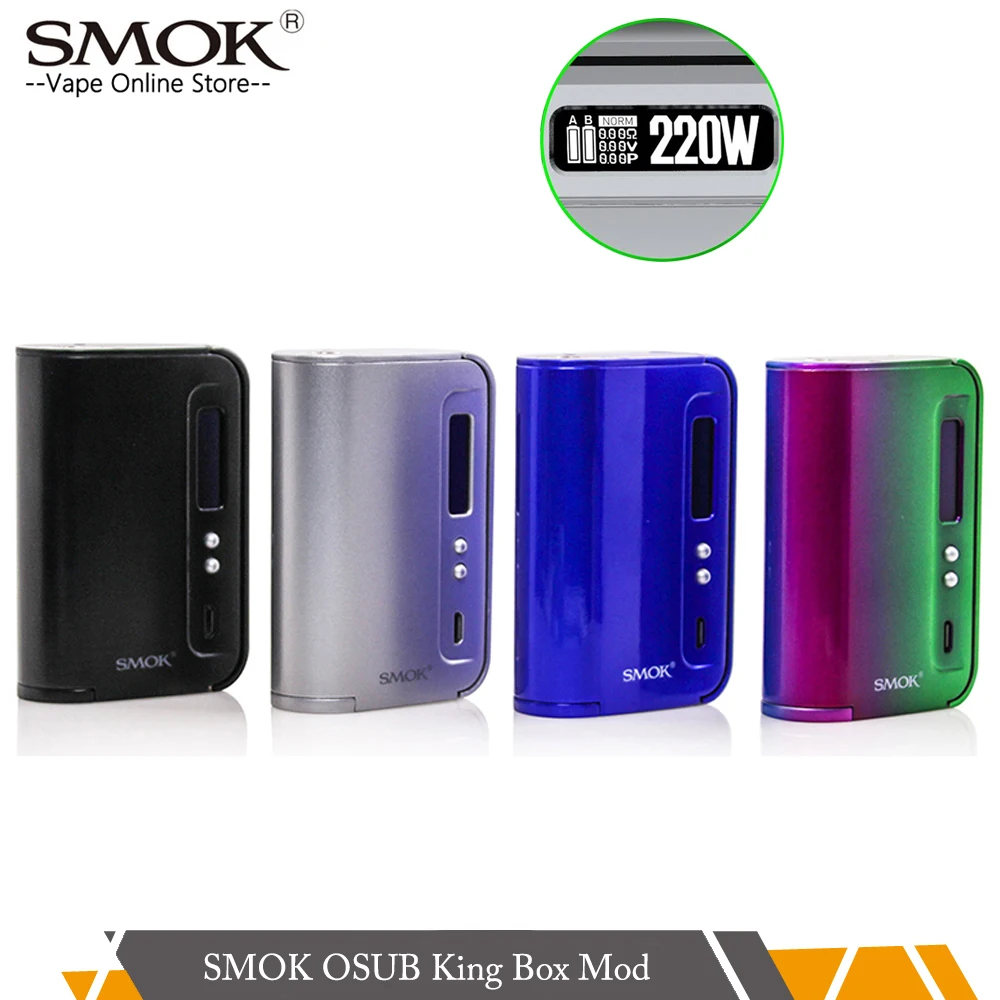 SMOK OSUB King TC Box Mod 220 Вт электронная сигарета Vape мод 18650 для TFV8 детский атомайзер Micro TFV4