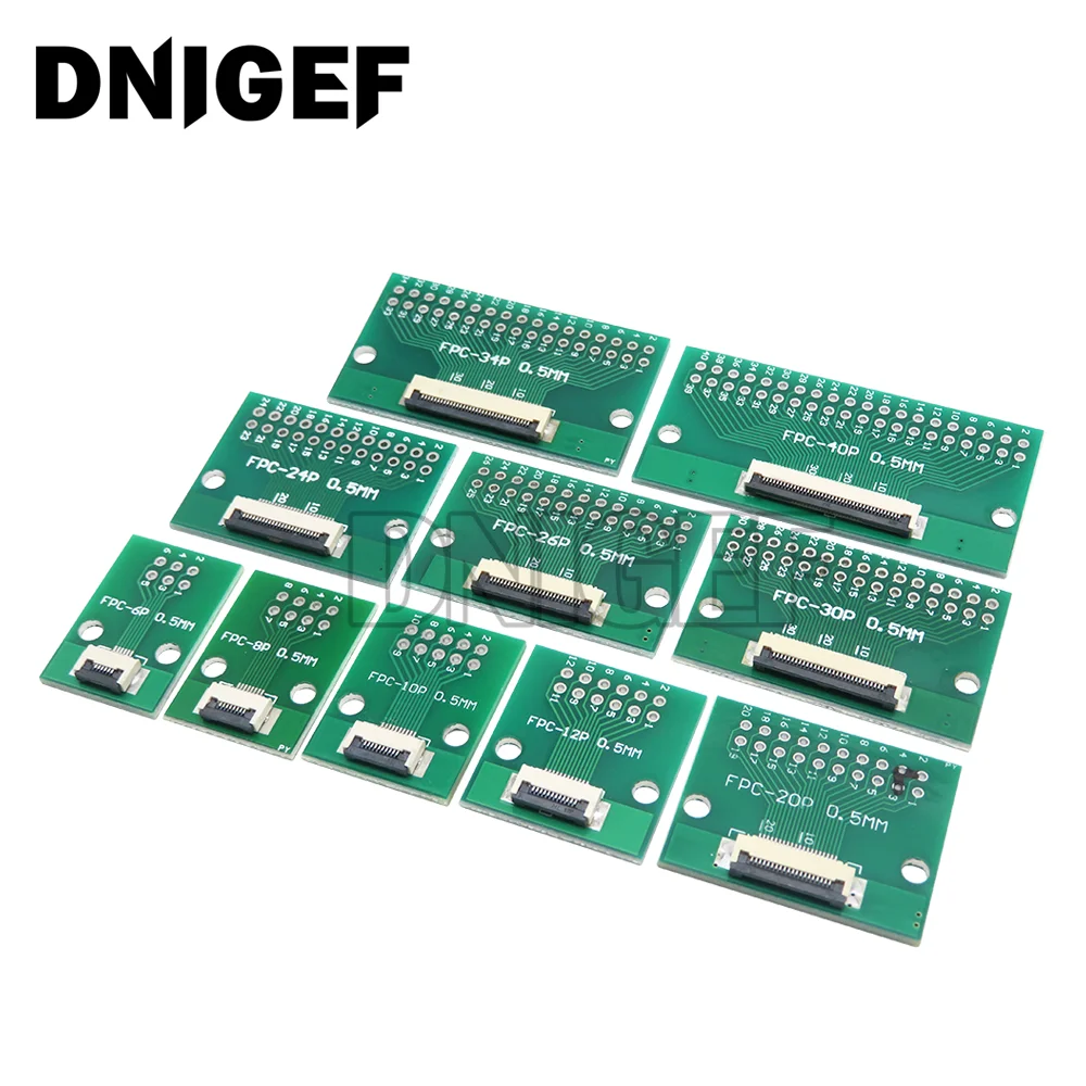 

FPC FFC 1MM 0.5MM Pitch For cable transfer Conversion board DIY PCB board 6P/8P/10P/20P/30P/40P/60P connector