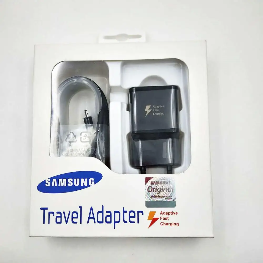 Оригинальный samsung Адаптивное быстрое зарядное устройство QC3.0 USB настенный