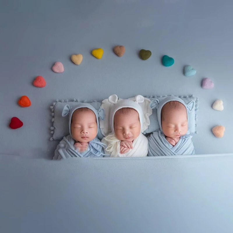 

5Pcs DIY Handmade Baby Wool Felt Ornament Home Party Decoration Photography Prop