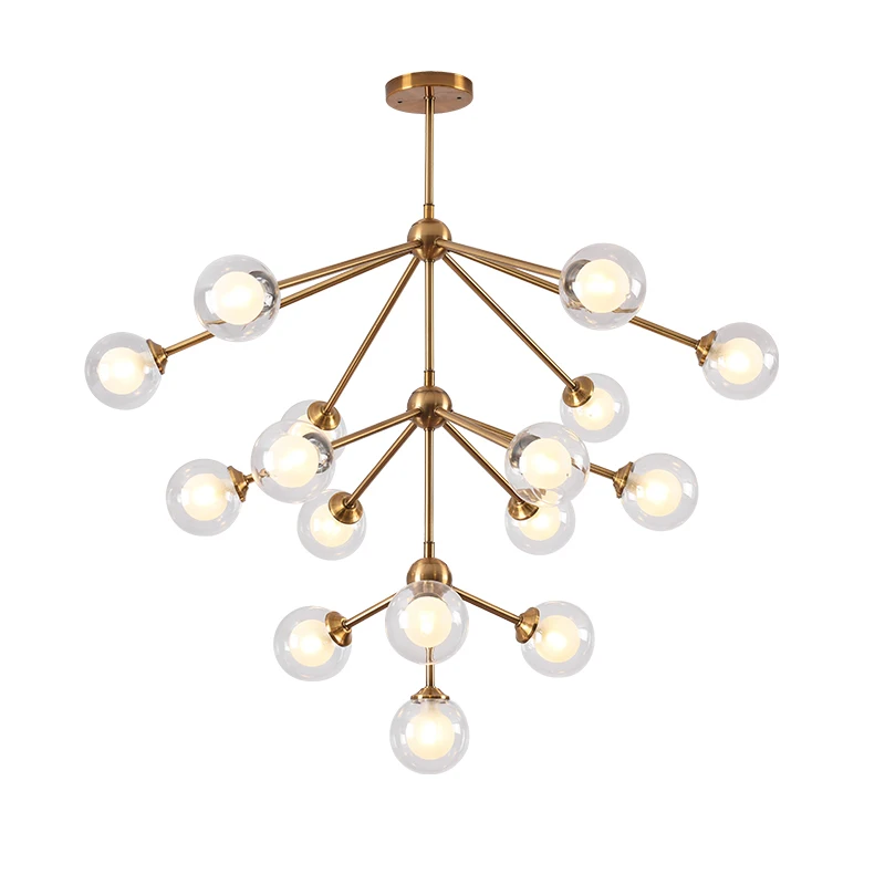 

Modern Crystal Chandelier Lighting Dining Room Kitchen Bedroom Chain Loft Chandeliers Ceiling Gold/Chrome Light Fixtures