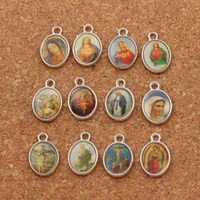 jesus christianism icon cross oval charm beads 14 5x9 5mm 400pcs zinc alloy pendants jewelry diy l1568