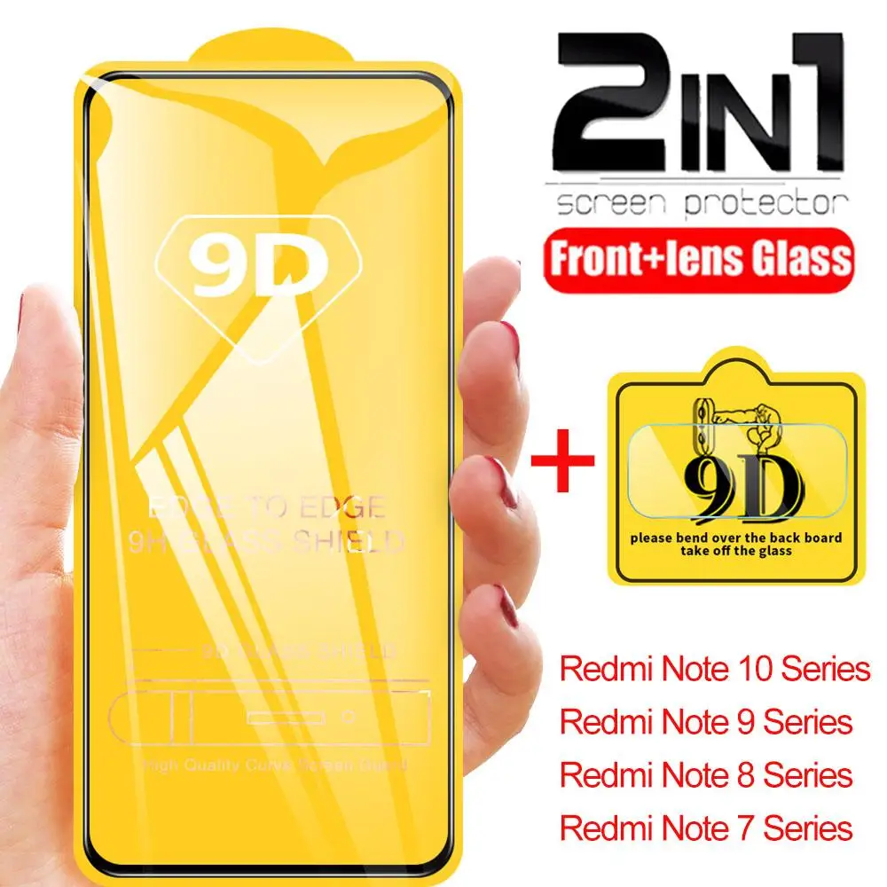 Фото Защитное стекло 9D для Xiaomi Redmi Note 10 8 9 7 Pro 10S 9S Max | Мобильные телефоны и аксессуары