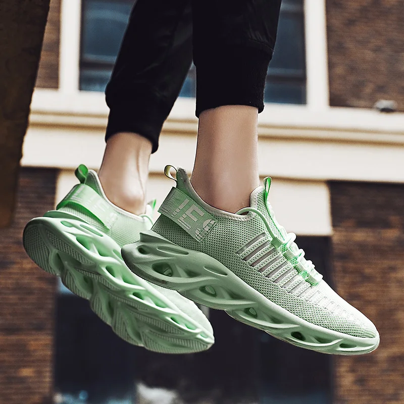 Мужская Вулканизированная обувь легкие дышащие сетчатые кроссовки на подушке