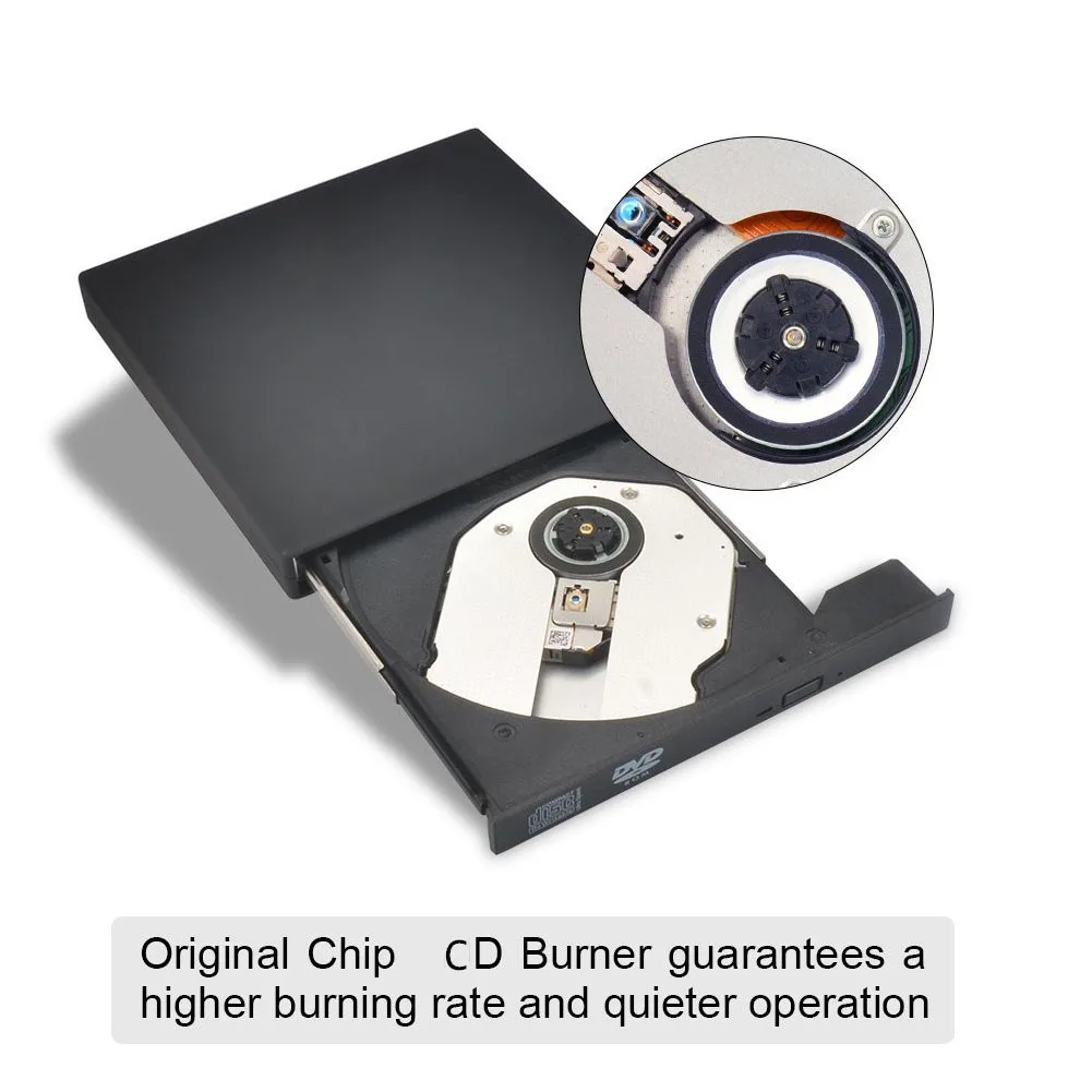 USB 2 0 Внешний комбинированный DVD/CD RW привод CD/DVD ROM CD 24X рекордер плеер оптический